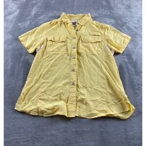 Habit‎ Mens Yellow Short Sleeve Vented Fishing Shirt Solar Factor 30+ Large